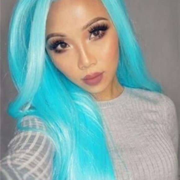 Light Blue Wigs Lace Front Wigs
